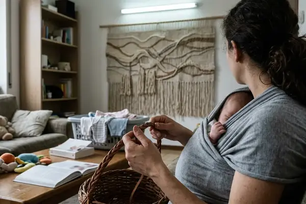 Fascia elastica portabebè: i vantaggi del babywearing nei primi mesi