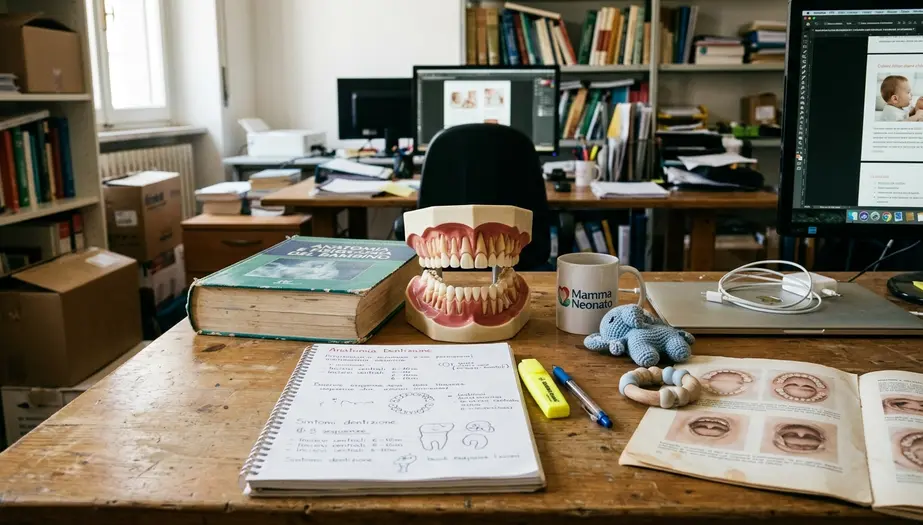 Immagine che mostra l'anatomia della dentizione